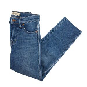 Madewell Blue Mid-Rise Straight Leg Jeans | Size 23P